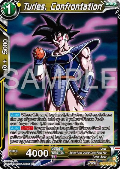 Turles Confrontation BT27-075 History of Z Dragonball Super card