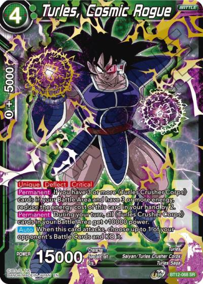 Turles Cosmic Rogue BT12-068 Vicious Rejuvenation Dragonball Super card