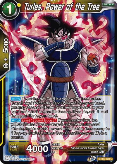 Turles Power of the Tree Foil BT15-108 Saiyan Showdown Dragonball Super card