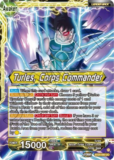 Turles Turles Corps Commander Foil BT24-080 Beyond Generations Dragonball Super card