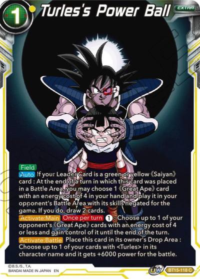 Turless Power Ball BT15-118 Saiyan Showdown Dragonball Super card
