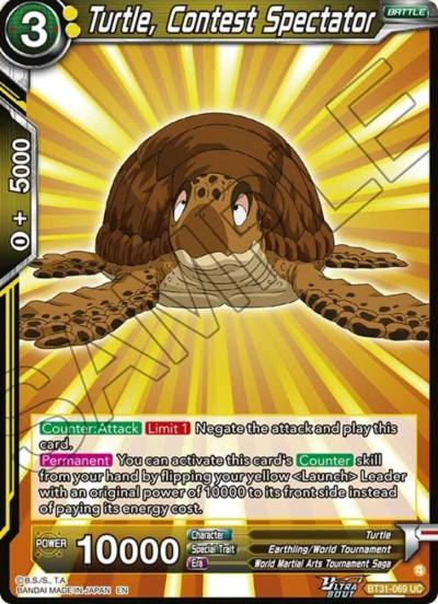 Turtle Contest Spectator BT31-069 Impact Beyond Dimensions Dragonball Super card