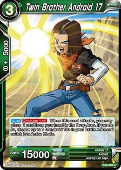 Twin Brother Android 17 BT2-089 Union Force Dragonball Super card
