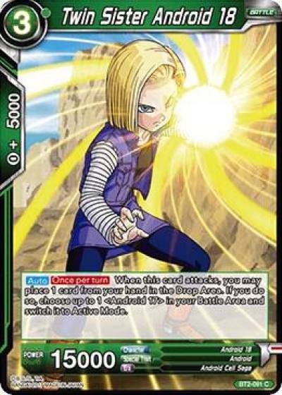 Twin Sister Android 18 BT2-091 Union Force Dragonball Super card