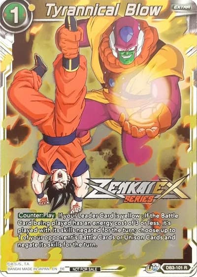 Tyrannical Blow Event Pack 13 DB3-101 Tournament Promotion Cards Dragonball Super card