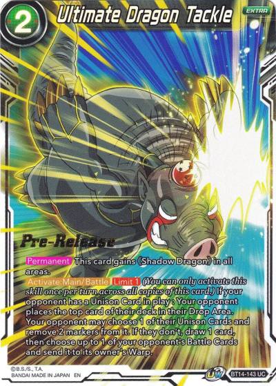 Ultimate Dragon Tackle BT14-143 Cross Spirits Pre-Release Cards Dragonball Super card