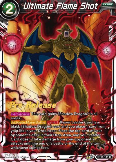 Ultimate Flame Shot BT15-141 Saiyan Showdown Pre-Release Cards Dragonball Super card