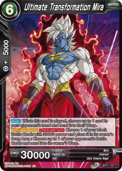 Ultimate Transformation Mira BT11-137 Vermilion Bloodline Dragonball Super card