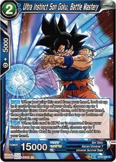 Ultra Instinct Son Goku Battle Mastery Foil BT9-026 Universal Onslaught Dragonball Super card