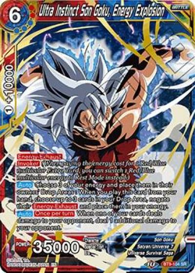 Ultra Instinct Son Goku Energy Explosion BT9-104 Universal Onslaught Dragonball Super card