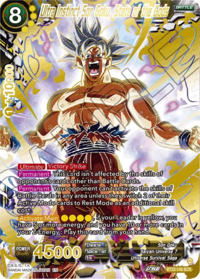 Ultra Instinct Son Goku State of the Gods BT23-140 Perfect Combination Dragonball Super card