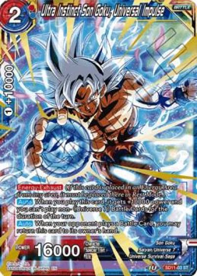 Ultra Instinct Son Goku Universal Impulse SD11-03 Universal Onslaught Dragonball Super card