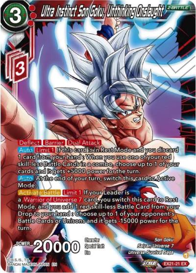 Ultra Instinct Son Goku Unthinking Onslaught EX21-21 5th Anniversary Set Dragonball Super card