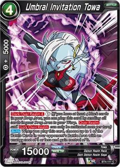 Umbral Invitation Towa Foil BT4-111 Colossal Warfare Dragonball Super card