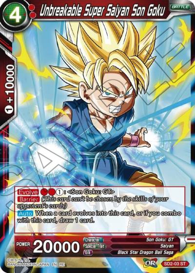 Unbreakable Super Saiyan Son Goku SD2-03 Mythic Booster Dragonball Super card
