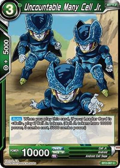 Uncountable Many Cell Jr BT2-087 Union Force Dragonball Super card