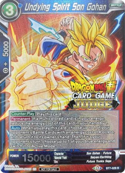 Undying Spirit Son Gohan BT7-029 Judge Promotion Cards Dragonball Super card
