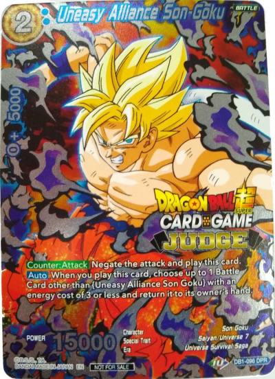 Uneasy Alliance Son Goku DB1-096 Judge Promotion Cards Dragonball Super card