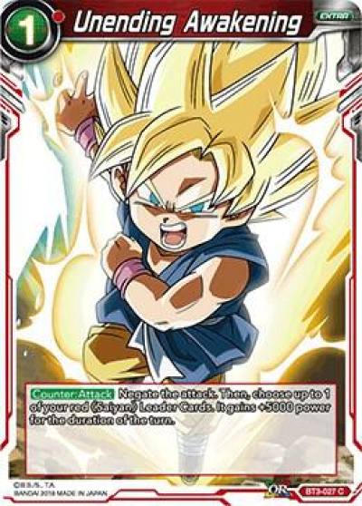 Unending Awakening Foil BT3-027 Cross Worlds Dragonball Super card