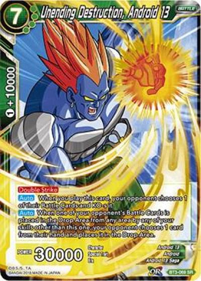 Unending Destruction Android 13 BT3-069 Cross Worlds Dragonball Super card