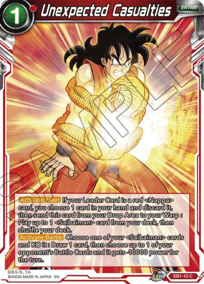 Unexpected Casualties EB1-10 Battle Evolution Booster Dragonball Super card