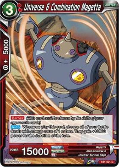 Universe 6 Combination Magetta TB1-021 Tournament of Power Dragonball Super card