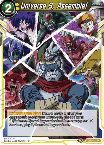 Universe 9 Assemble Reprint DB2-127 Battle Evolution Booster Dragonball Super card