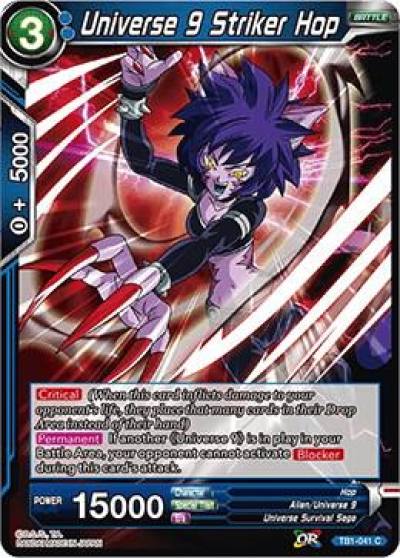 Universe 9 Striker Hop Foil TB1-041 Tournament of Power Dragonball Super card