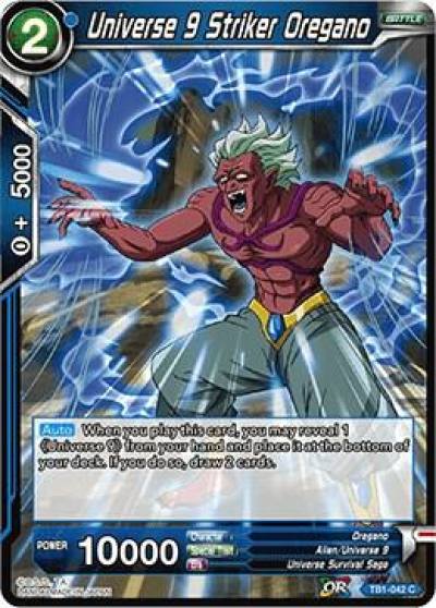 Universe 9 Striker Oregano Foil TB1-042 Tournament of Power Dragonball Super card