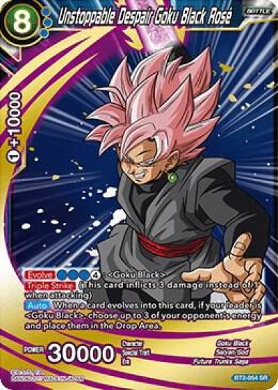 Unstoppable Despair Goku Black Rose BT2-054 Union Force Dragonball Super card