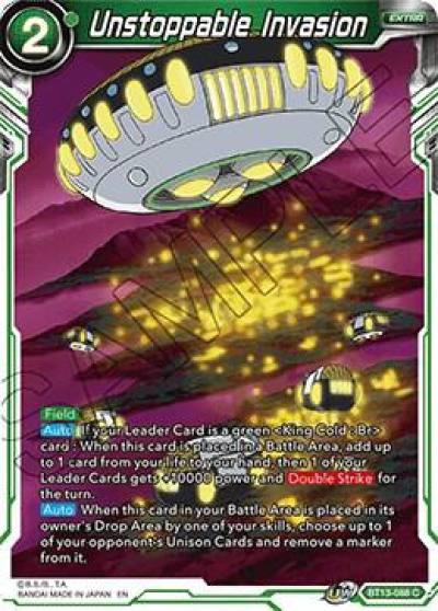 Unstoppable Invasion BT13-088 Supreme Rivalry Dragonball Super card