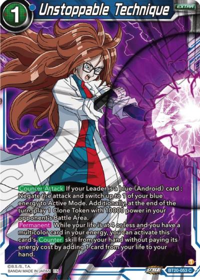 Unstoppable Technique BT20-053 Power Absorbed Dragonball Super card