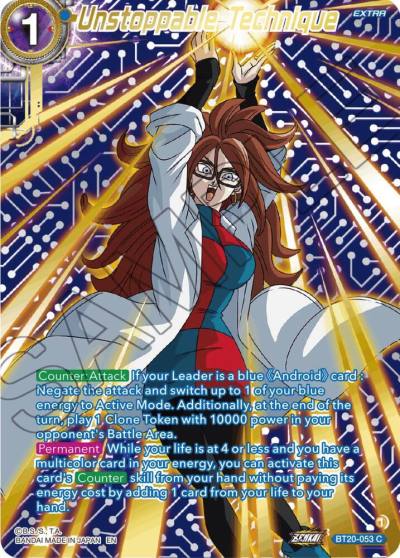 Unstoppable Technique Gold Stamped BT20-053 Power Absorbed Dragonball Super card