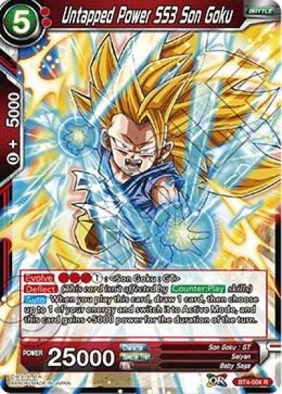 Untapped Power SS3 Son Goku Shatterfoil BT4-004 Draft Box 04 - Dragon Brawl Dragonball Super card