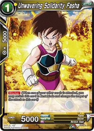 Unwavering Solidarity Fasha BT3-099 Cross Worlds Dragonball Super card