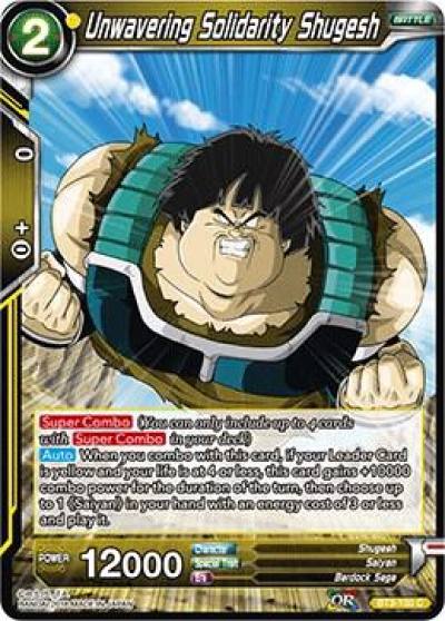 Unwavering Solidarity Shugesh Foil BT3-100 Cross Worlds Dragonball Super card