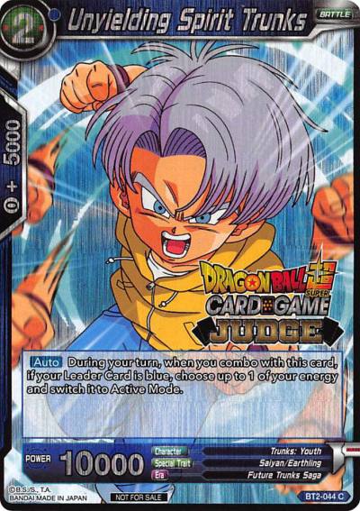 Unyielding Spirit Trunks BT2-044 Judge Promotion Cards Dragonball Super card