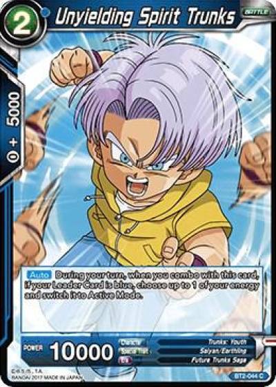 Unyielding Spirit Trunks BT2-044 Union Force Dragonball Super card