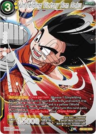 Unyielding Victory Son Goku SPR TB2-051 World Martial Arts Tournament Dragonball Super card