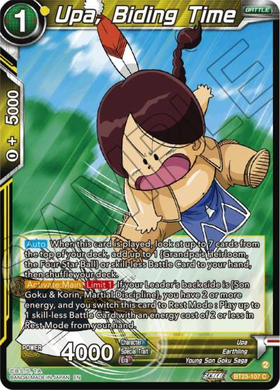Upa Biding Time BT23-107 Perfect Combination Dragonball Super card