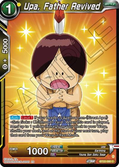 Upa Father Revived BT22-095 Critical Blow Dragonball Super card