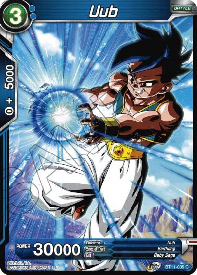 Uub BT11-039 Vermilion Bloodline Dragonball Super card