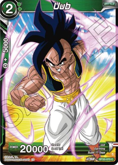 Uub BT20-070 Power Absorbed Dragonball Super card
