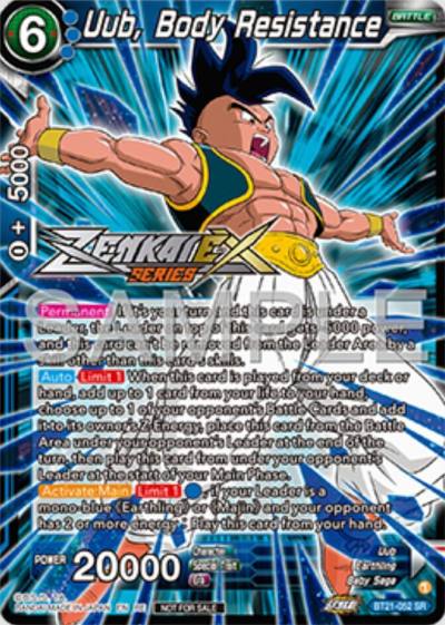 Uub Body Resistance Event Pack 16 BT21-052 Promotion Cards Dragonball Super card
