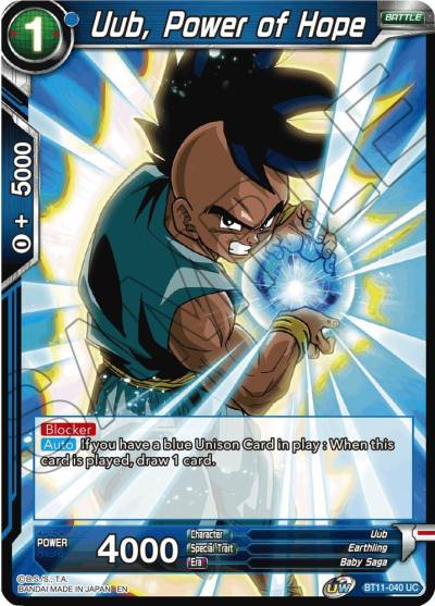 Uub Power of Hope BT11-040 Vermilion Bloodline Dragonball Super card