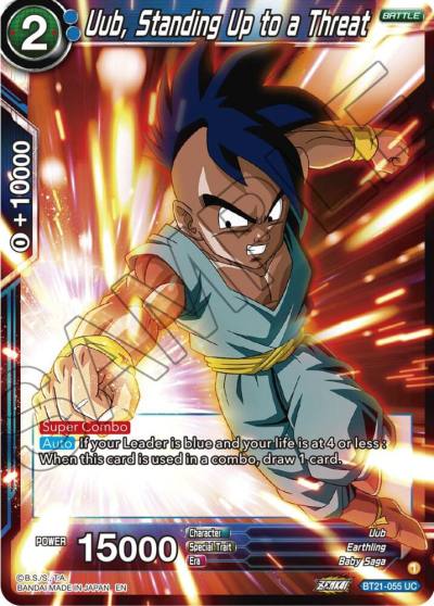 Uub Standing Up to a Threat BT21-055 Wild Resurgence Dragonball Super card