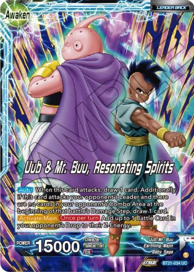 Uub Uub and Mr Buu Resonating Spirits Foil BT21-034 Wild Resurgence Dragonball Super card