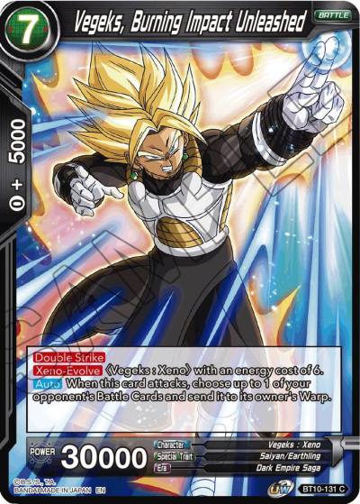 Vegeks Burning Impact Unleashed Foil BT10-131 Rise of the Unison Warrior Dragonball Super card