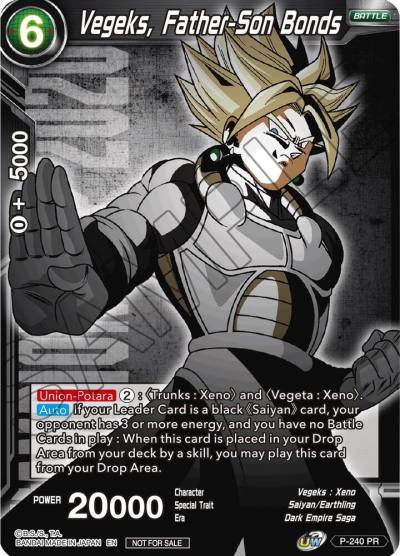 Vegeks Father Son Bonds P-240 Promotion Cards Dragonball Super card