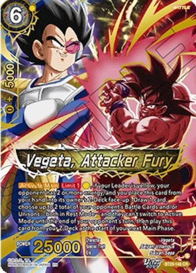 Vegeta Attacker Fury BT29-146 Fearsome Rivals Dragonball Super card